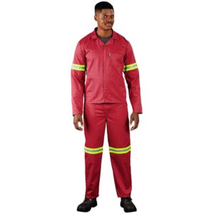 Alternative view of Trade Polycotton Conti Suit - Reflective Arms & Legs - Yellow Tape