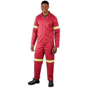 Alternative view of Trade Polycotton Conti Suit - Reflective Arms, Legs & Back - Yellow Tape