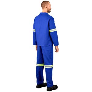 Alternative view of Technician 100% Cotton Conti Suit - Reflective Arms & Legs - Yellow Tape