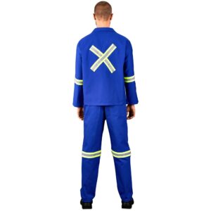 Alternative view of Technician 100% Cotton Conti Suit - Reflective Arms, Legs & Back - Yellow Tape