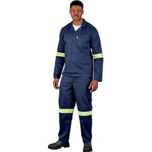 Alternative view of Trade Polycotton Conti Suit - Reflective Arms & Legs - Yellow Taped
