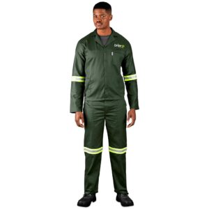 Alternative view of Acid Resistant Polycotton Conti Suit - Reflective Arm & Legs - Yellow Tape