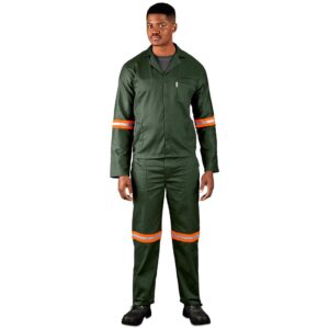 Alternative view of Acid Resistant Polycotton Conti Suit - Reflective Arm & Legs - Orange Tape