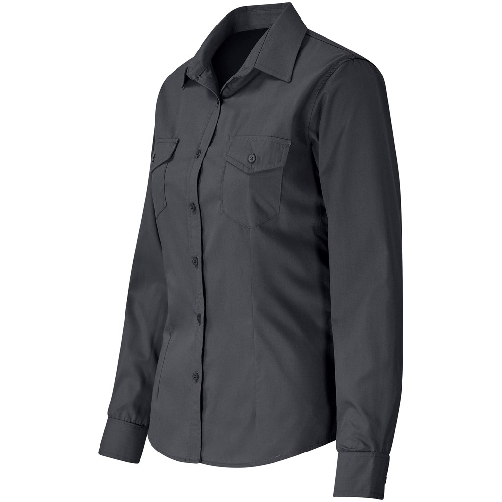 Ladies Long Sleeve Kensington Shirt - Image 9