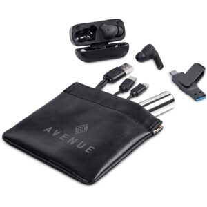 Alternative view of Eva & Elm Plush PU Tech & Accessory Pouch