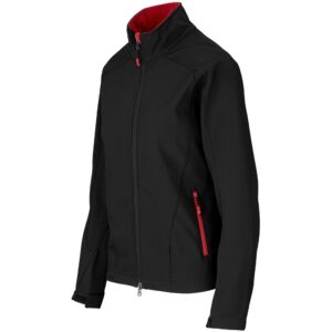 Alternative view of Ladies Geneva Softshell Jacket - Black Red