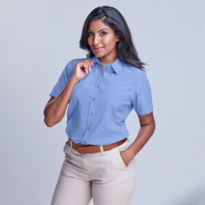 Alternative view of Ladies Short Sleeve Oxford Shirt