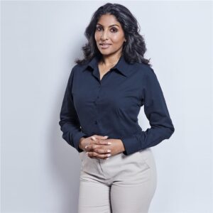 Alternative view of Ladies Long Sleeve Brushed Cotton Twill Moderna Shirt