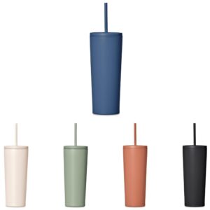 Alternative view of Kooshty Concorde Stainless Steel & Plastic Double-Wall Tumbler & Straw - 720ml