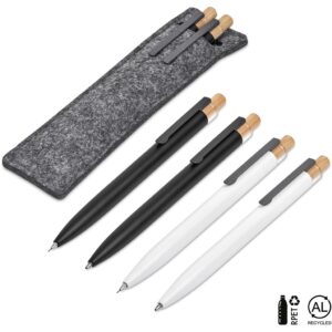 Alternative view of Okiyo Mimo Recycled Aluminum Ball Pen & Pencil Set