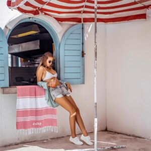 Alternative view of US Basic Santa Cruz Cotton-Rich Beach Towel & Drawstring Bag