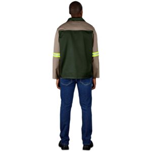 Alternative view of Site Premium Two-Tone Polycotton Jacket - Reflective Arms - Yellow Tape