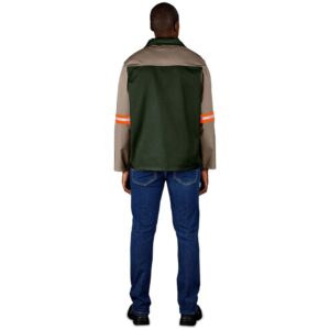 Alternative view of Site Premium Two-Tone Polycotton Jacket - Reflective Arms - Orange Tape