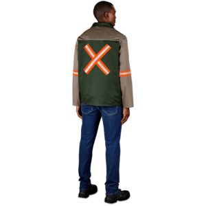 Alternative view of Site Premium Two-Tone Polycotton Jacket - Reflective Arms & Back - Orange Tape