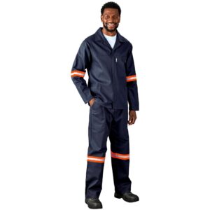 Alternative view of Artisan Premium 100% Cotton Jacket - Reflective Arms & Back - Orange Tape