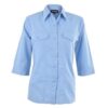 Ladies 3/4 Sleeve Sally Casual Shirt - Sky Blue