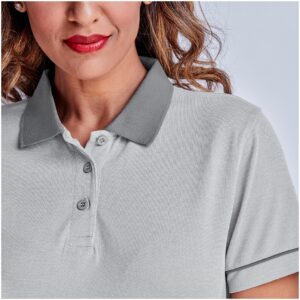 Alternative view of Ladies Verge Golf Shirt - Light Grey