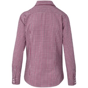 Alternative view of Ladies Long Sleeve Kenton Shirt - Red