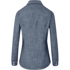 Alternative view of Ladies Long Sleeve Windsor Shirt - Navy