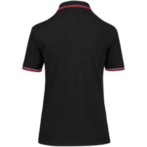 Alternative view of Ladies Cambridge Golf Shirt - Black Red
