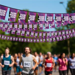 Alternative view of Sublimated Single-Sided Polyester Rectangle Bunting - 10m