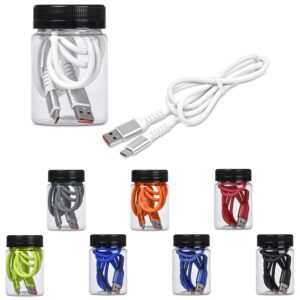 Alternative view of Altitude Capsit Fast Charge USB-A to Type-C Charging  Cable in Jar