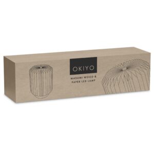 Alternative view of Okiyo Masumi Wood & Paper LED Lamp