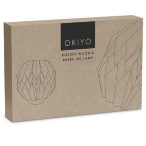Alternative view of Okiyo Kosuke Wood & Paper LED Lamp