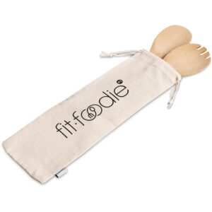 Alternative view of Okiyo Shinsen Bamboo Salad Servers