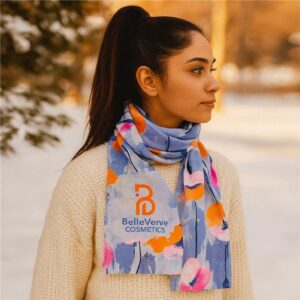 Alternative view of Hoppla Snuggle Polar Fleece Scarf - Double-Sided Branding
