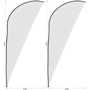 Alternative view of Legend 2m Sublimated Sharkfin Flying Banner Skin - Set Of 2 (Excludes Hardware)