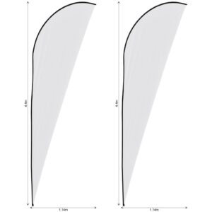 Alternative view of Legend 4m Sublimated Sharkfin Flying Banner Skin - Set Of 2 (Excludes Hardware)