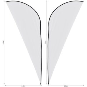 Alternative view of Legend 2m Sublimated Sharkfin Double-Sided Flying Banner Skin (Excludes Hardware)