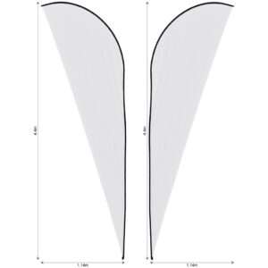Alternative view of Legend 4m Sublimated Sharkfin Double-Sided Flying Banner Skin (Excludes Hardware)
