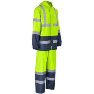 Alternative view of Torrent Two-Tone Hi-Viz Ref Polyester/PVC Rainsuit - Lime