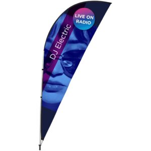 Alternative view of Legend 3M Sublimated Sharkfin Double-Sided Flying Banner - 1 complete unit