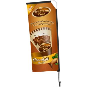 Alternative view of Legend 2M Sublimated Telescopic Double-Sided Flying Banner - 1 complete unit