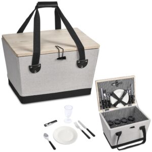 Alternative view of Serendipio Willow 4-Person Picnic Basket