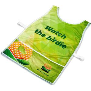 Alternative view of Pre-Printed Sample Hoppla Jackal Polyester Caddy Bib with PVC Name Sleeve