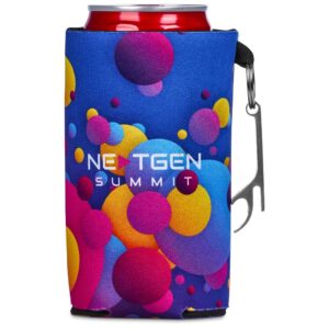 Alternative view of Pre-Printed Sample Hoppla Freezo Neoprene Stubby Cooler With Bottle Opener