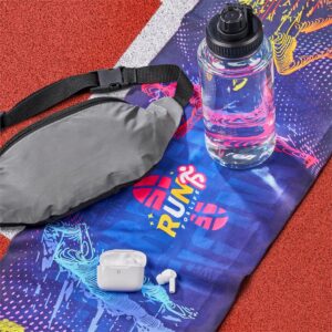 Alternative view of Pre-Printed Sample Hoppla Relay Sports Towel - Single Sided