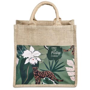 Alternative view of Pre-Production Sample Okiyo Nuri Sublimated Pocket Jute Tote