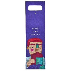 Alternative view of Pre-Production Sample Hoppla Velto RPET Felt Single Wine Carrier