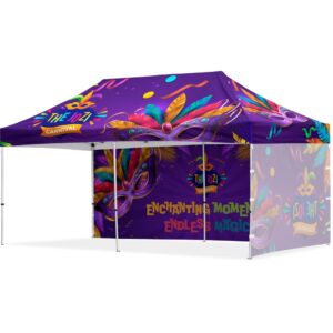 Alternative view of Coated Steel Sublimated Gazebo 6m x 3m - 1 Long Full- Wall Skin - 1 Short Full-Wall Skin