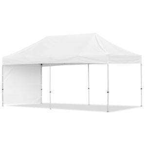 Alternative view of Coated Steel Sublimated Gazebo 6m x 3m -  1 Short Full-Wall Skin