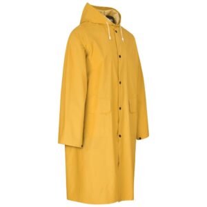Alternative view of Light Duty Storm Rubberised Polyester/PVC Raincoat - Yellow